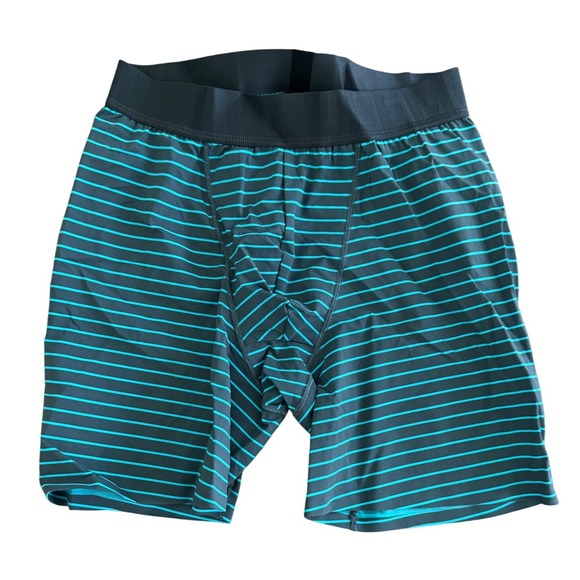 Lululemon Mens Striped Training Boxer Shorts Medium - Picture 1 of 6